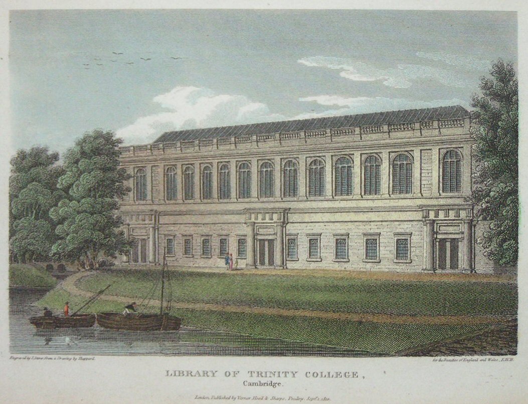 Print - Library of Trinity College, Cambridge. - Storer